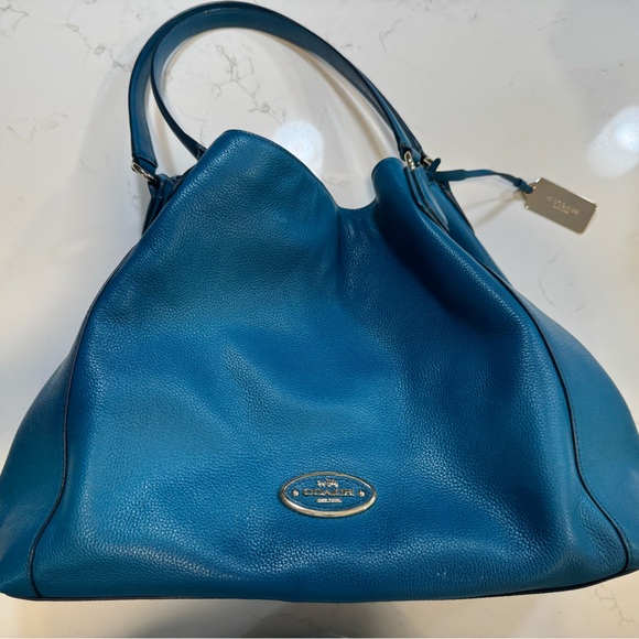 Coach Teal Leather Hobo Bag - Picture 1 of 3